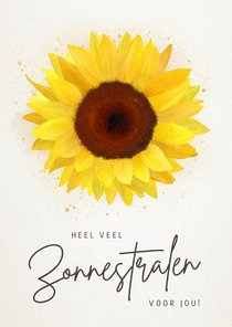 Beterschapskaart zonnebloem heel veel zonnestralen