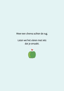 Beterschapskaartje chemo achter de rug