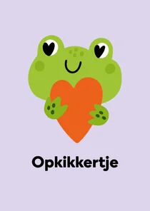 Beterschapskaartje opkikkertje met groot hart