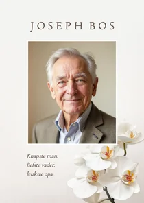 Bidprentje orchidee foto klassiek stijlvol beige