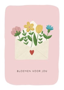 Bloemenkaart om iemand op te fleuren