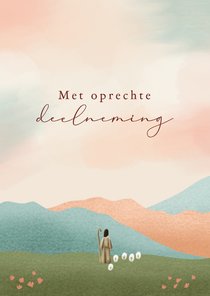 Christelijke condoleancekaart met Goede Herder