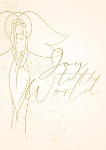 Christelijke kerstkaart Engel Joy to the World