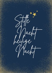 Christelijke kerstkaart 'Stille nacht heilige nacht'