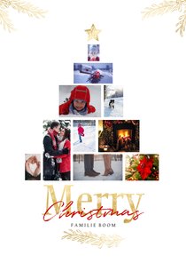 Collage kerstboom wit rechthoekig voor 10 foto's