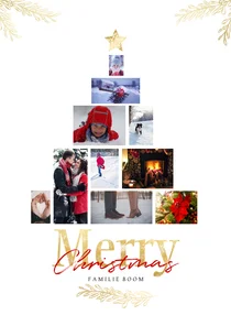 Collage kerstboom wit rechthoekig voor 10 foto's