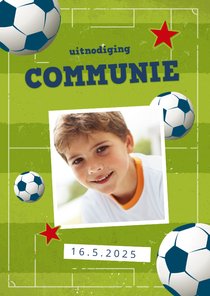 Communie uitnodiging voetbal