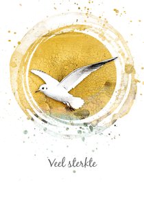 Condoleance sterkte kaart vogel zon