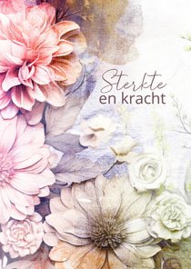 Condoleancekaart barok bloemen schilderij