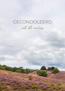 Condoleancekaart glooiend heidelandschap