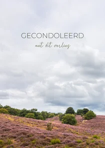 Condoleancekaart glooiend heidelandschap