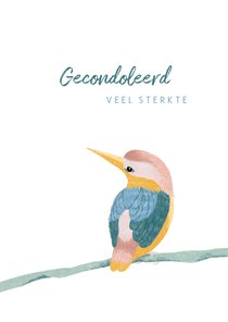 Condoleancekaart ijsvogel