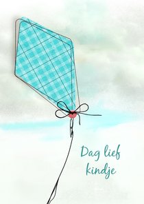 Condoleancekaart lief kind blauw