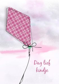 Condoleancekaart lief kind roze