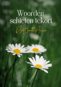 Condoleancekaart margrietjes bloemen rust zacht