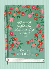Condoleancekaart met boek en bloemen