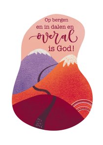 Condoleancekaart met landschap en christelijke tekst