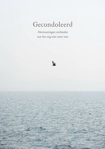 Condoleancekaart met zee en vogel