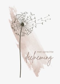 Condoleancekaart - Paardenbloem met watercolor