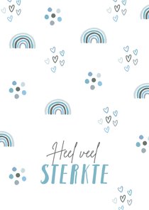 Condoleancekaart sterkte verlies kind regenboog jongen