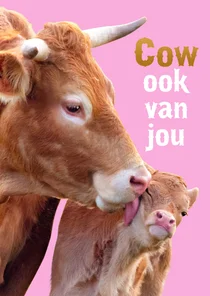 Cow ook van jou Moederdag kaart