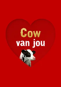 Cow van jou hart Moederdag kaart