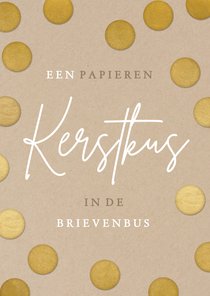 Een kerstkus door de brievenbus - Gouden confetti 