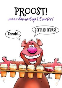 Een leuke en grappige verjaardagskaart met beertje