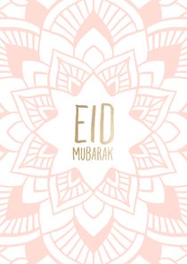 Eid Mubarak kaart met getekende mandala