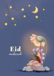 Eid Mubarak lieveheersbeestje onder de sterren