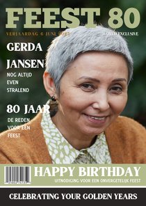 Eigentijdse magazine cover uitnodiging