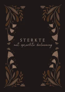 Elegante botanische condoleance kaart