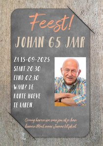 Feest jarig foto en hout RB