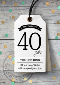 Feestelijke uitnodiging verjaardag