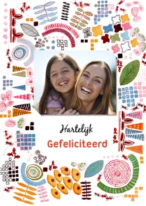 Felicitatie Abstracte Vormen Vrolijk 