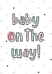 Felicitatie baby on the way hip met confetti