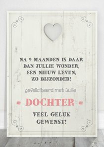Felicitatie Dochter Tekstbord 