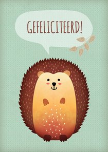 Felicitatie egel - BK