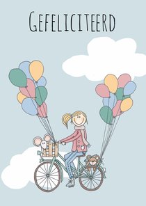 Felicitatie Fiets Ballon - LFZ