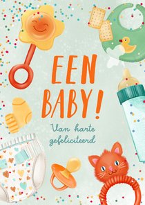 Felicitatie-geboortekaart kaart 'Chaos' 