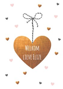 Felicitatie hart goud dochter