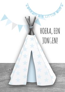 Felicitatie jongen tipi