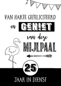 Felicitatie Jubileum 25 jaar in dienst