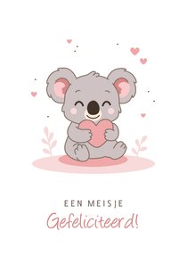 Felicitatie koala met hartje