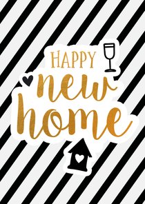 Felicitatie - new home gold 