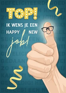 Felicitatie new job duimpje 