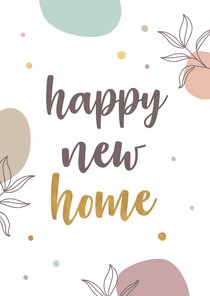 Felicitatie nieuwe woning gouden stippen