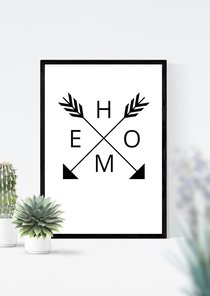 Felicitatie planten happy new home poster