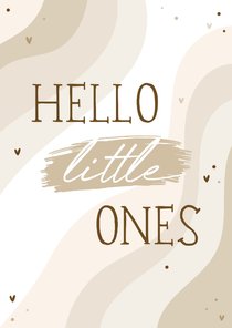 Felicitatie tweeling hello little ones regenboog
