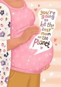 Felicitatie zwanger baby buik lief beste moeder op de wereld